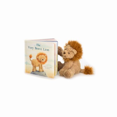 Jellycat The Very Brave Lion and Fuddlewuddle Lion Medium New Zealand | LYGAW6591